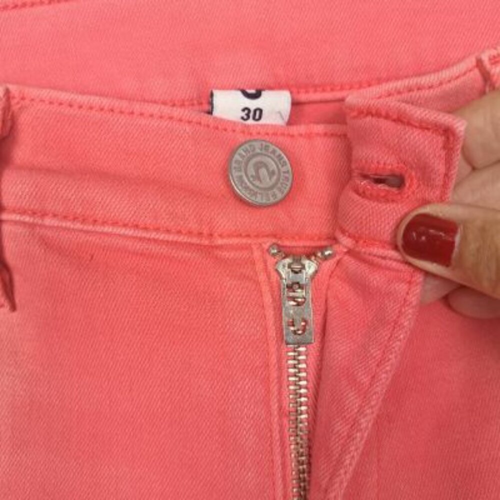 True Religion Halle Mid Rise Super Skinny Coral Denim Jeans - Picture 6 of 11